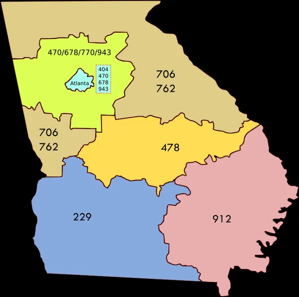 Area codes 706 and 762
