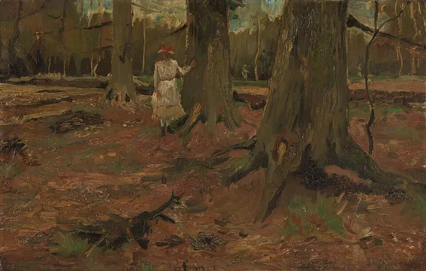 Girl in White in the Woods