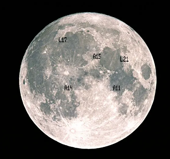 List of retroreflectors on the Moon