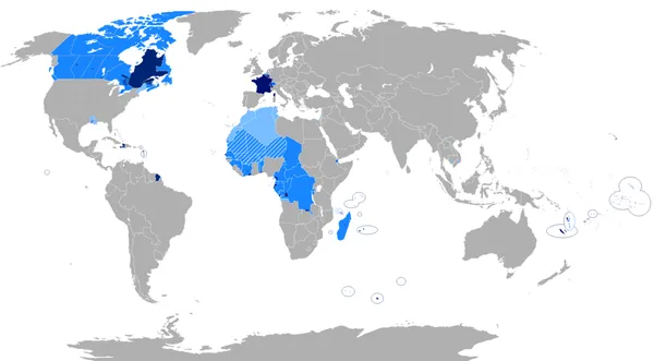 Geographical distribution of French speakers