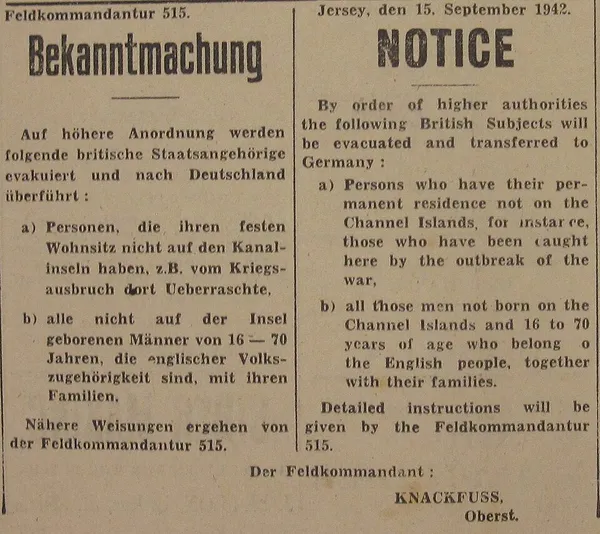 Deportations from the German-occupied Channel Islands