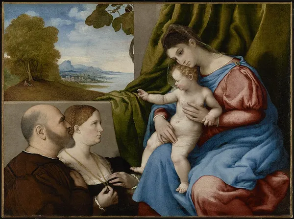 Madonna and Child with Two Donors (Lotto)