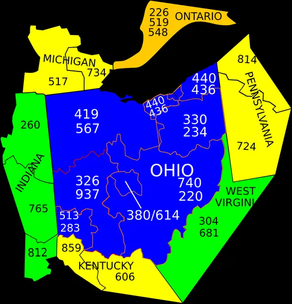 Area codes 937 and 326