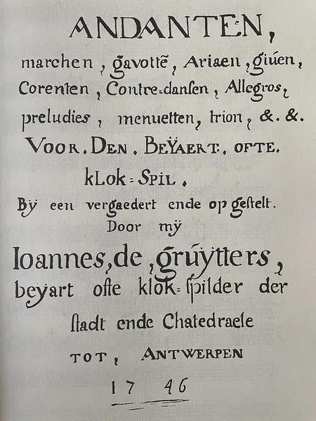 De Gruytters carillon book