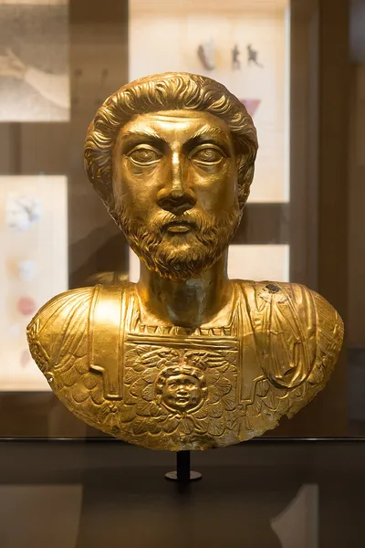 Golden bust of Marcus Aurelius