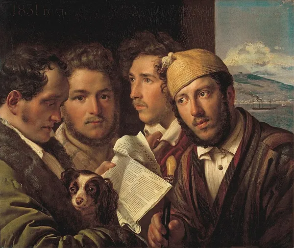 Newspaper Readers in Naples
