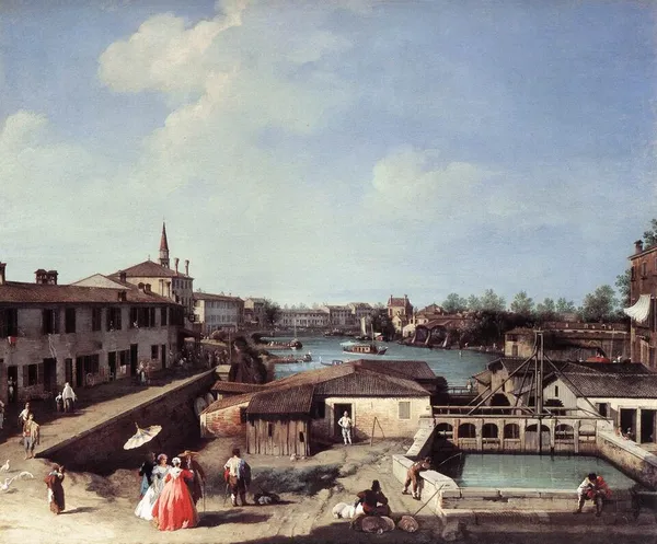 A View of Dolo on the Brenta Canal